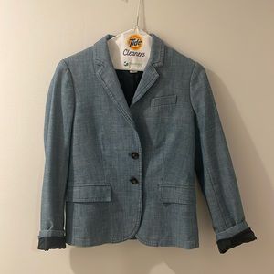 J Crew Factory Chambray Blue Schoolboy Blazer